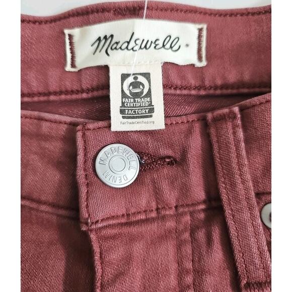 Madewell ~Woman Size 25~ Brown/Red Stovepipe Jeans Full-Length High Rise NWT. - Picture 7 of 16